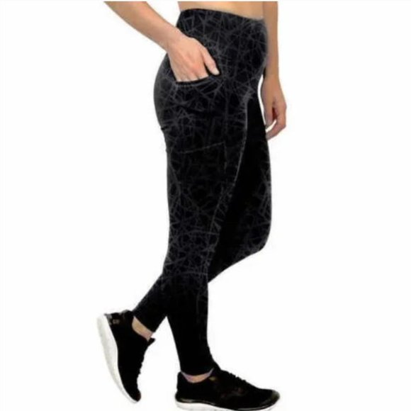 Spyder Pants - Spyder Women Performance High Rise Tight--Black Spyder Print